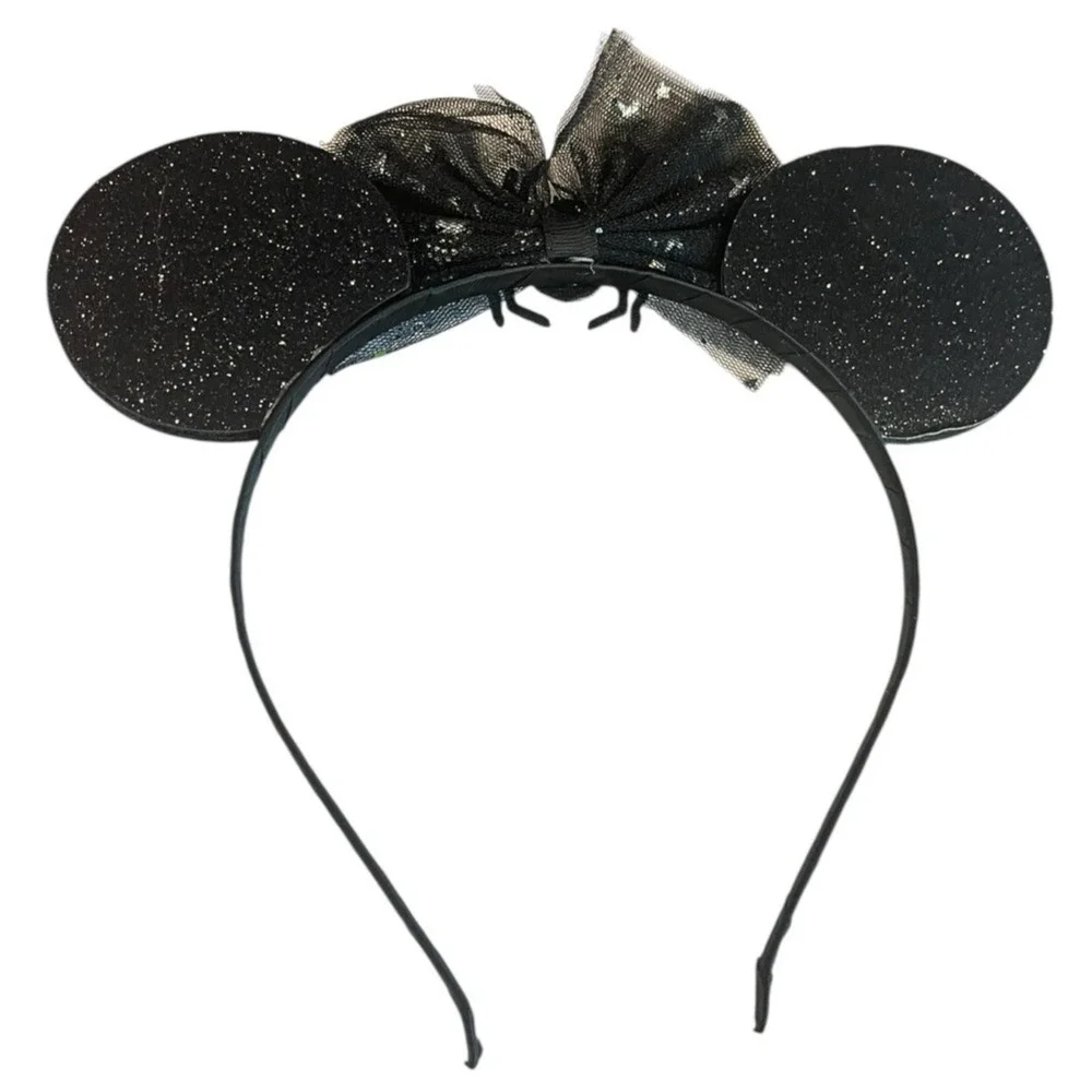 Disney Spider Minnie Mouse Halloween Ears Headband Tulle Bow w/ Purple Set of 10